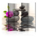 Room Divider Screen Resting Orchid II (5-piece) - stones and flowers in water 133245