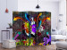 Folding Screen Graffiti: Colorful Attack II (5-piece) - street mural on a brick background 133345 additionalThumb 2