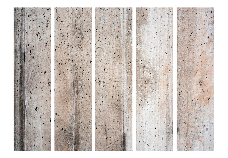 Room Divider Old Concrete II (5-piece) - industrial composition in gray background 133545 additionalImage 3