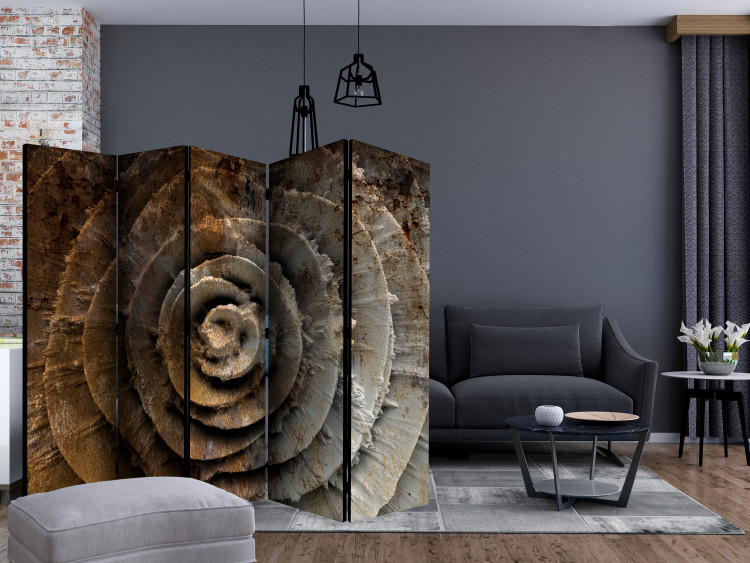 Room Divider Screen Desert Rose II - texture with abstract motif of concrete rose 133645 additionalImage 4
