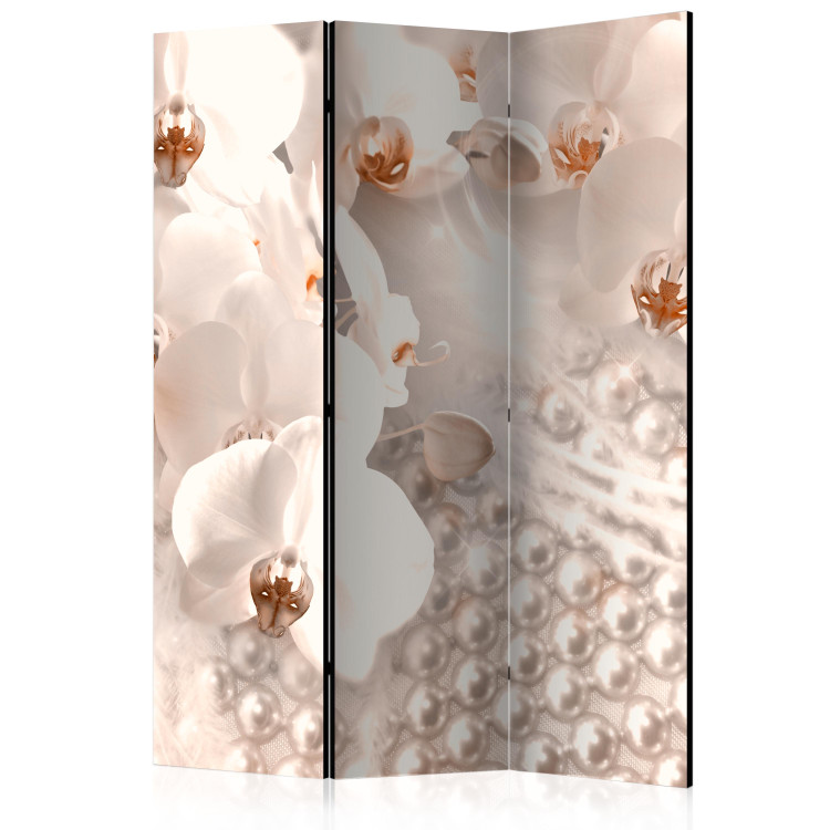 Room Separator Treasures of Elegance - lily flowers in a bright composition with 3D imitation 133845