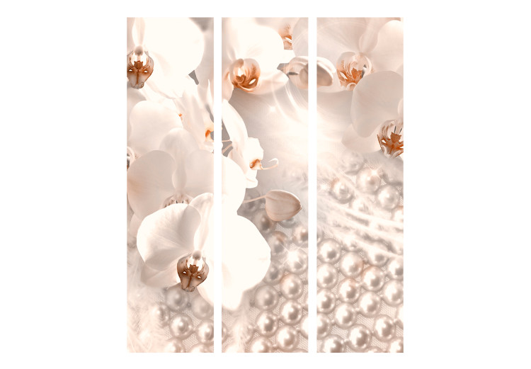 Room Separator Treasures of Elegance - lily flowers in a bright composition with 3D imitation 133845 additionalImage 3