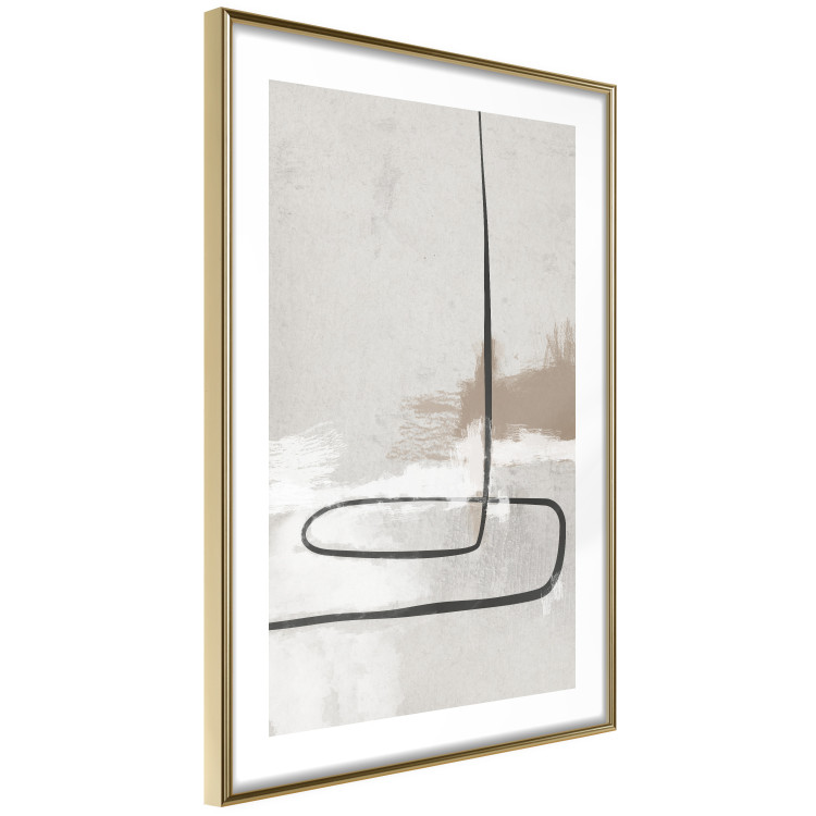 Wall Poster Simple Story - black patterns on a beige background in an abstract motif 134345 additionalImage 7