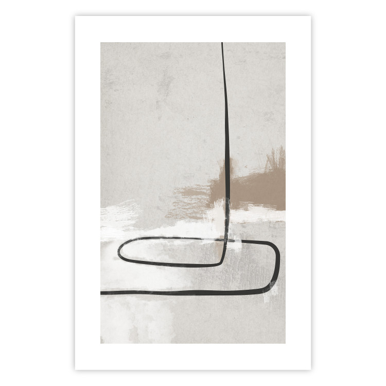 Wall Poster Simple Story - black patterns on a beige background in an abstract motif 134345 additionalImage 19