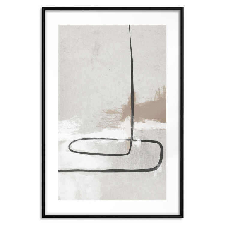 Wall Poster Simple Story - black patterns on a beige background in an abstract motif 134345 additionalImage 16