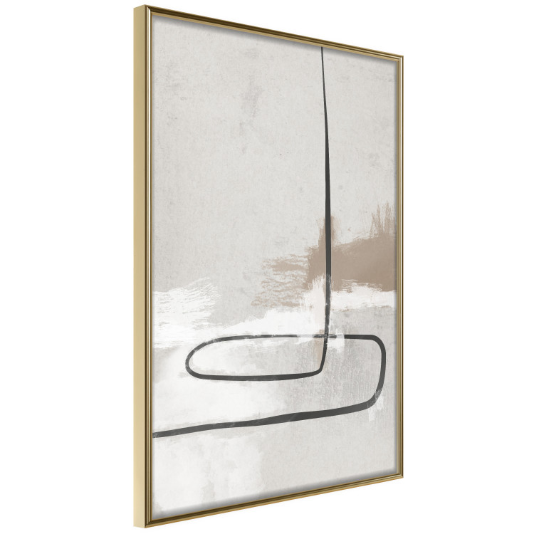 Wall Poster Simple Story - black patterns on a beige background in an abstract motif 134345 additionalImage 12