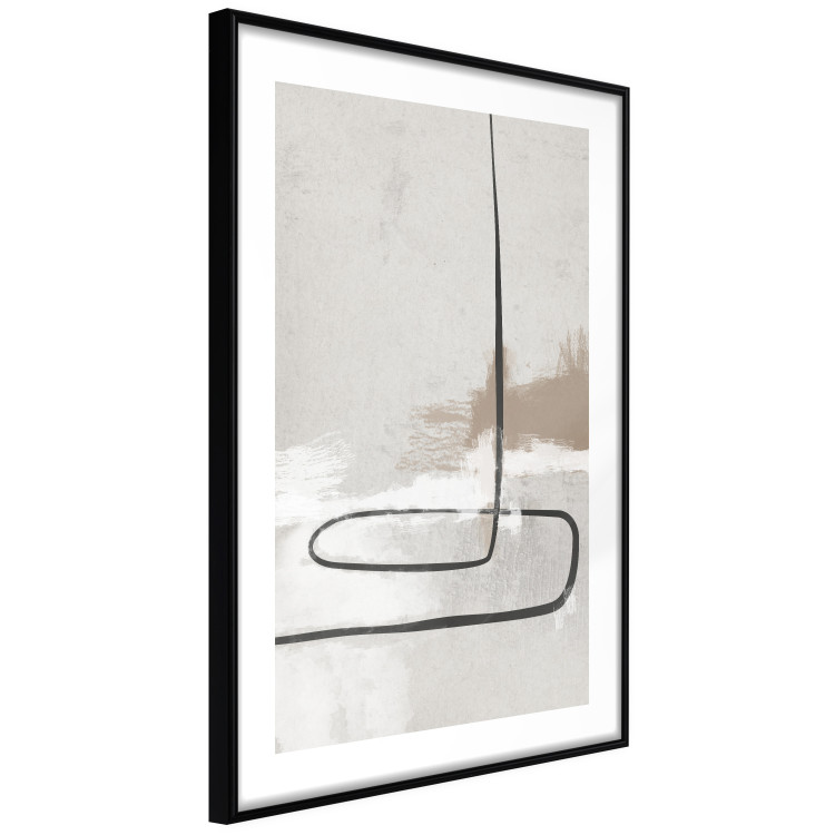 Wall Poster Simple Story - black patterns on a beige background in an abstract motif 134345 additionalImage 6