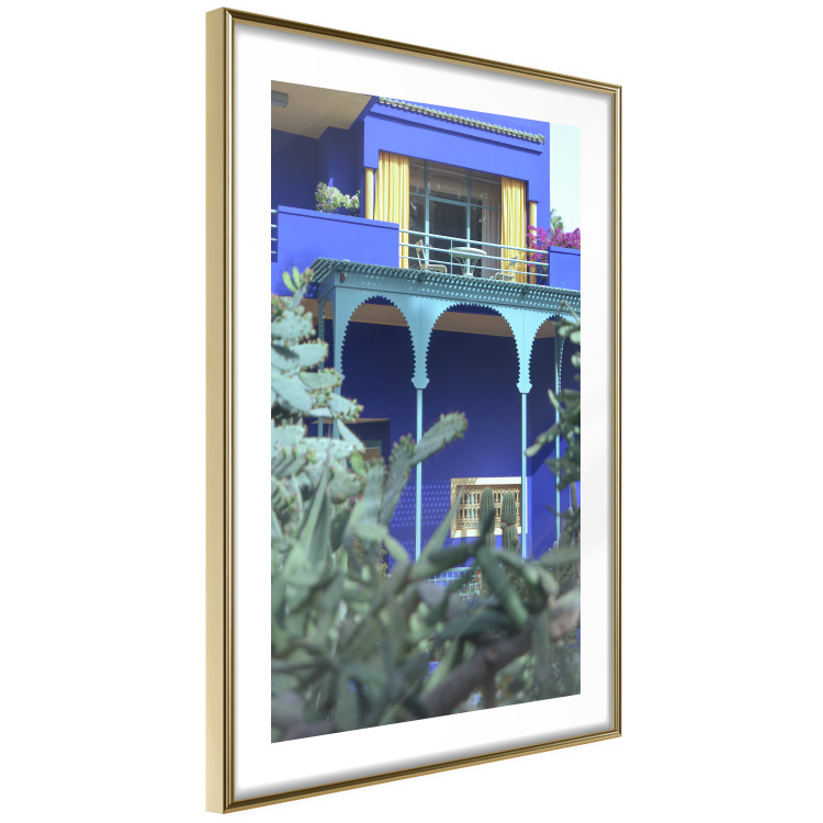 Poster Majorelle Garden - luxurious blue building with columns and garden 134845 additionalImage 9