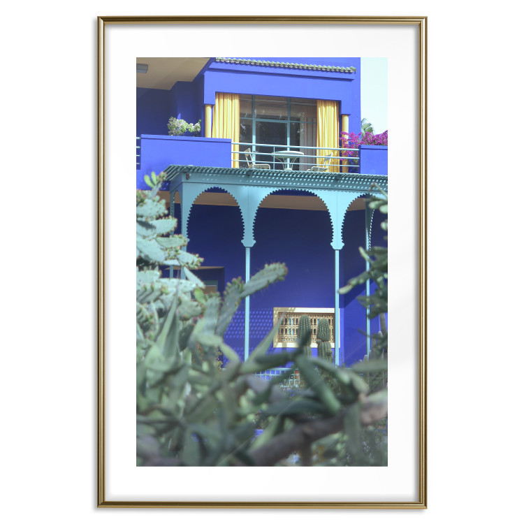 Poster Majorelle Garden - luxurious blue building with columns and garden 134845 additionalImage 14