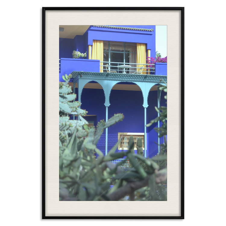 Poster Majorelle Garden - luxurious blue building with columns and garden 134845 additionalImage 19