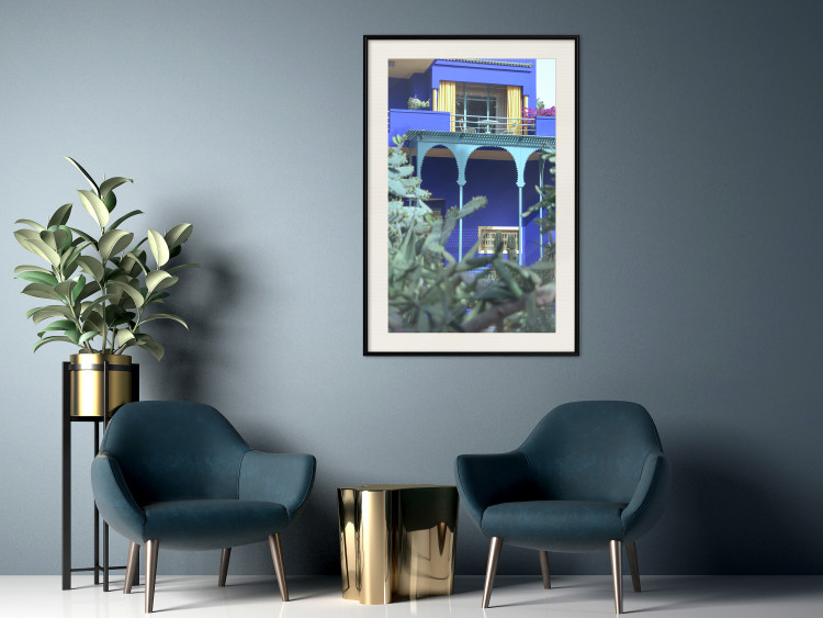 Poster Majorelle Garden - luxurious blue building with columns and garden 134845 additionalImage 24