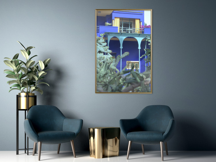 Poster Majorelle Garden - luxurious blue building with columns and garden 134845 additionalImage 5