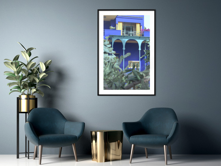 Poster Majorelle Garden - luxurious blue building with columns and garden 134845 additionalImage 18