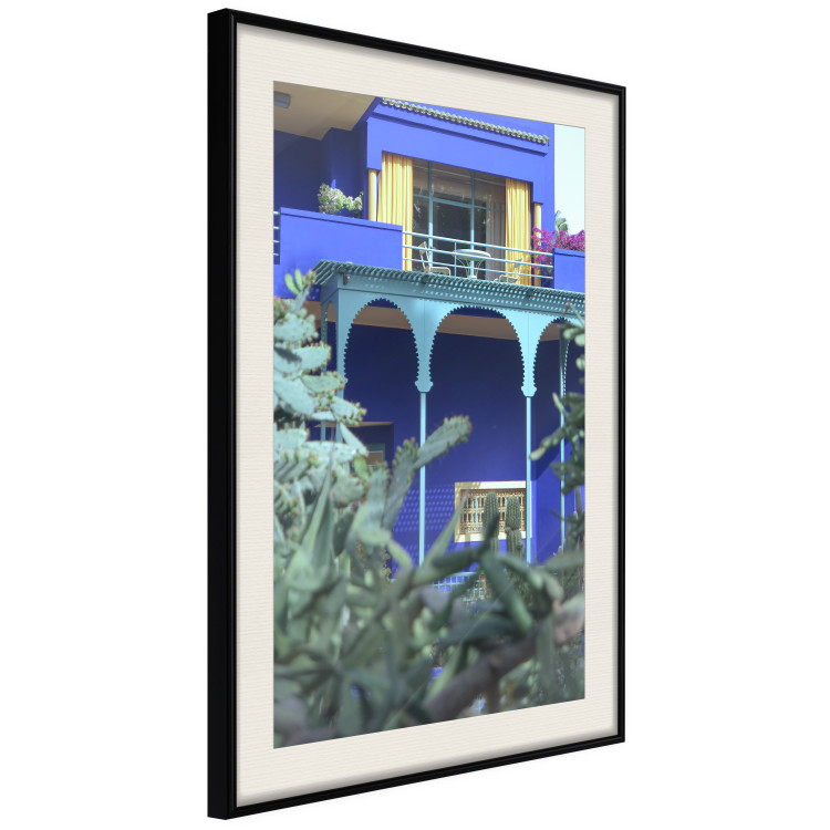Poster Majorelle Garden - luxurious blue building with columns and garden 134845 additionalImage 2