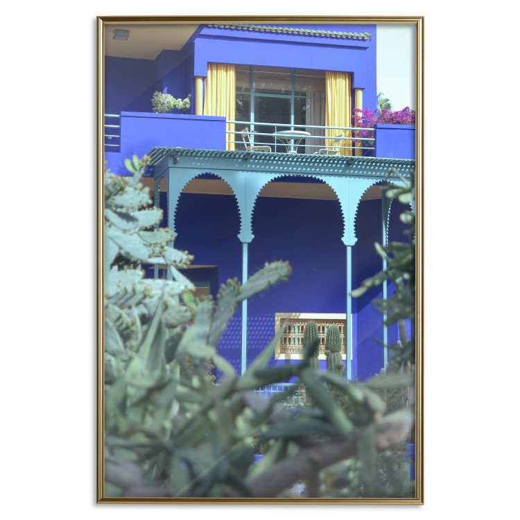 Poster Majorelle Garden - luxurious blue building with columns and garden 134845 additionalImage 21