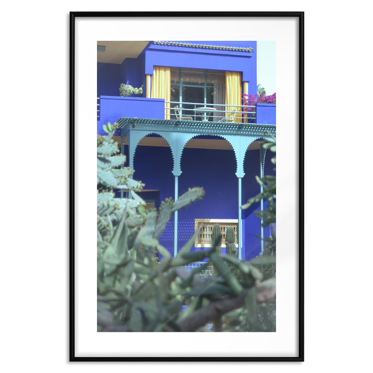 Poster Majorelle Garden - luxurious blue building with columns and garden 134845 additionalImage 17