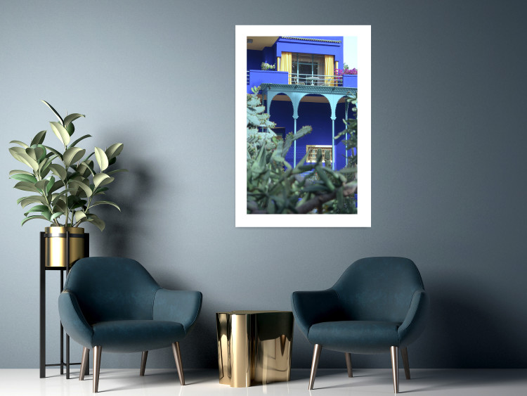 Poster Majorelle Garden - luxurious blue building with columns and garden 134845 additionalImage 5