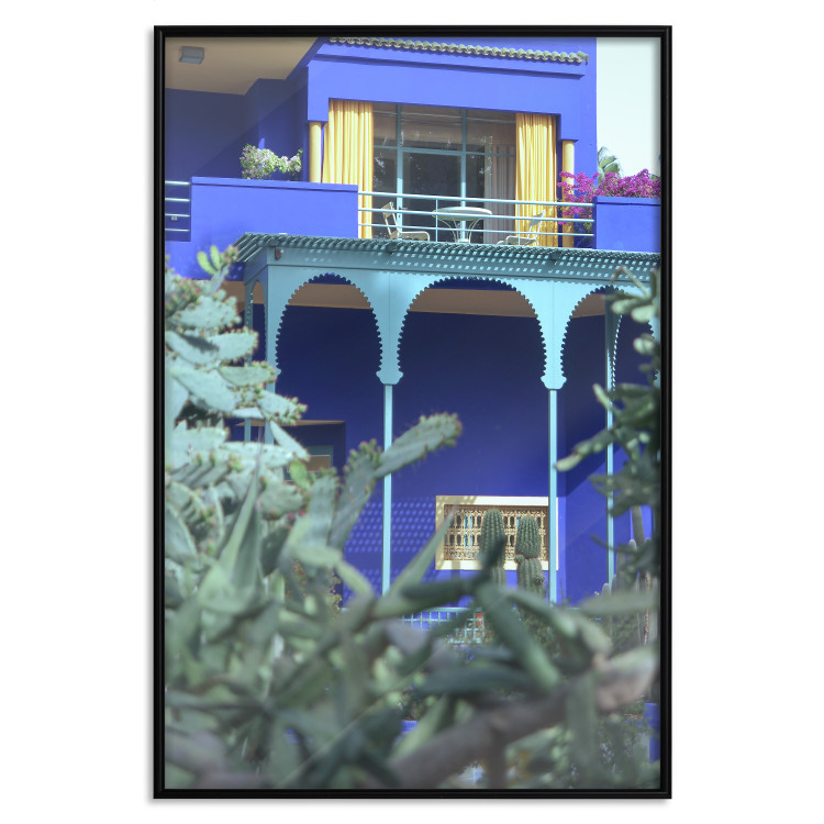 Poster Majorelle Garden - luxurious blue building with columns and garden 134845 additionalImage 16