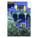 Poster Majorelle Garden - luxurious blue building with columns and garden 134845