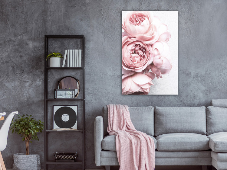 Canvas Art Print Rose Scent (1-piece) Vertical - pink flowers in boho motif 135745 additionalImage 3