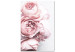 Canvas Art Print Rose Scent (1-piece) Vertical - pink flowers in boho motif 135745