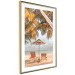 Poster Palm Umbrella - tropical beach landscape with sunbeds against the sea 136045 additionalThumb 8