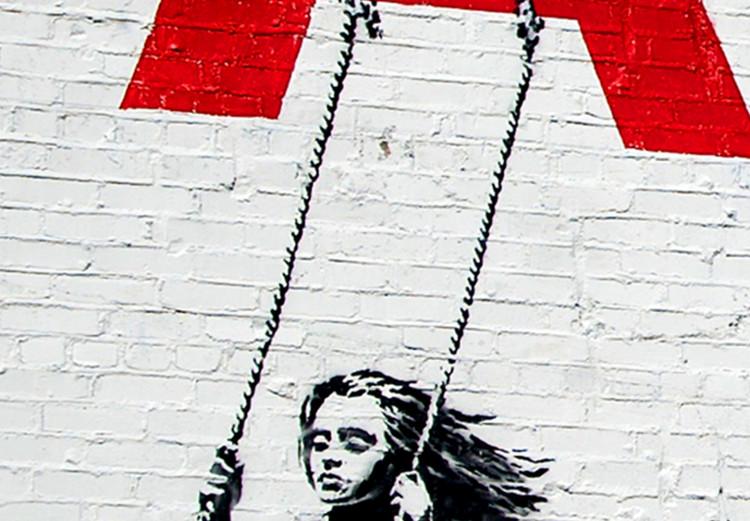 Large canvas print Parking Girl Swing by Banksy II [Large Format] 136445 additionalImage 5
