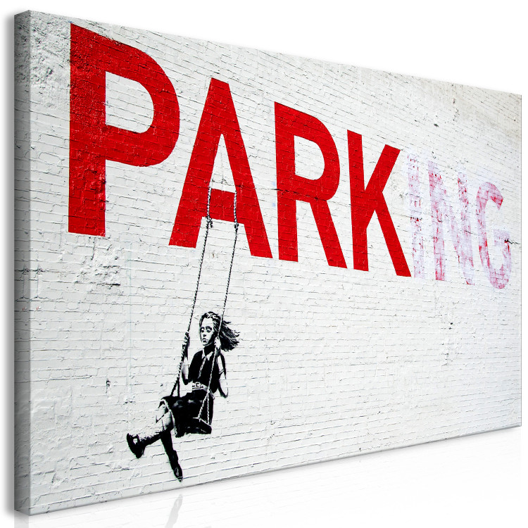Large canvas print Parking Girl Swing by Banksy II [Large Format] 136445 additionalImage 2