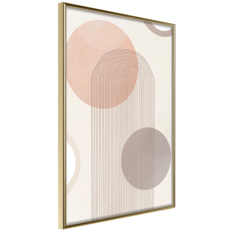 Wall Poster Fountain - geometric abstraction in rounded shapes in scandi boho style 136545 additionalImage 20