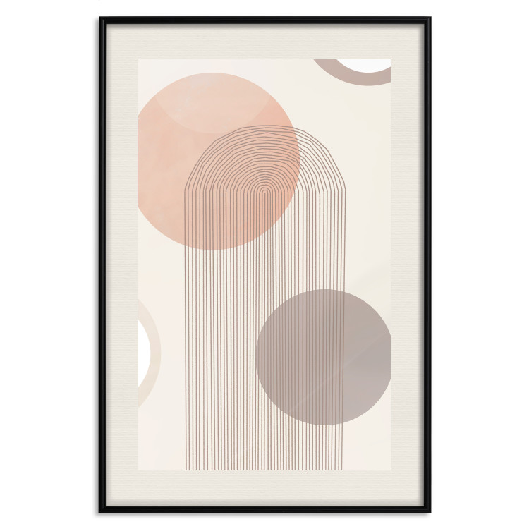 Wall Poster Fountain - geometric abstraction in rounded shapes in scandi boho style 136545 additionalImage 23