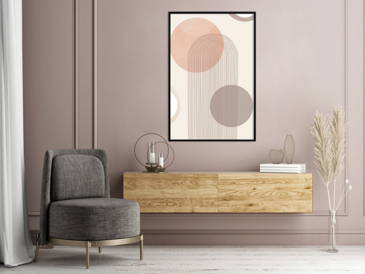 Wall Poster Fountain - geometric abstraction in rounded shapes in scandi boho style 136545 additionalImage 13