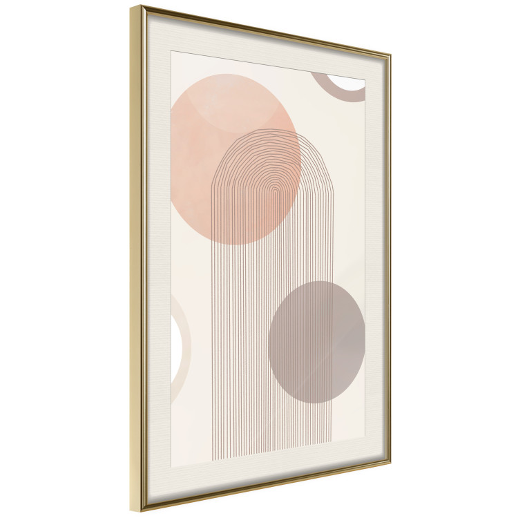 Wall Poster Fountain - geometric abstraction in rounded shapes in scandi boho style 136545 additionalImage 14