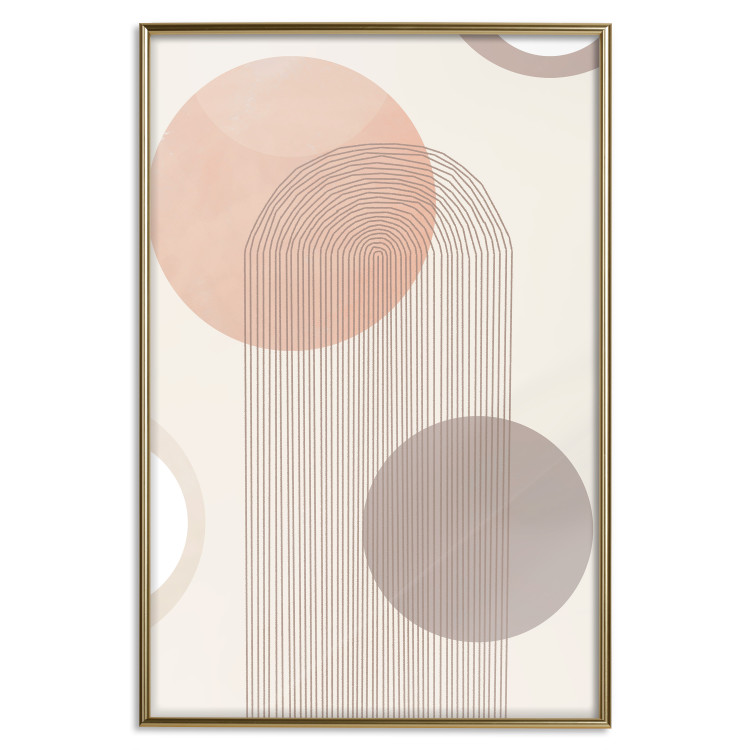 Wall Poster Fountain - geometric abstraction in rounded shapes in scandi boho style 136545 additionalImage 26