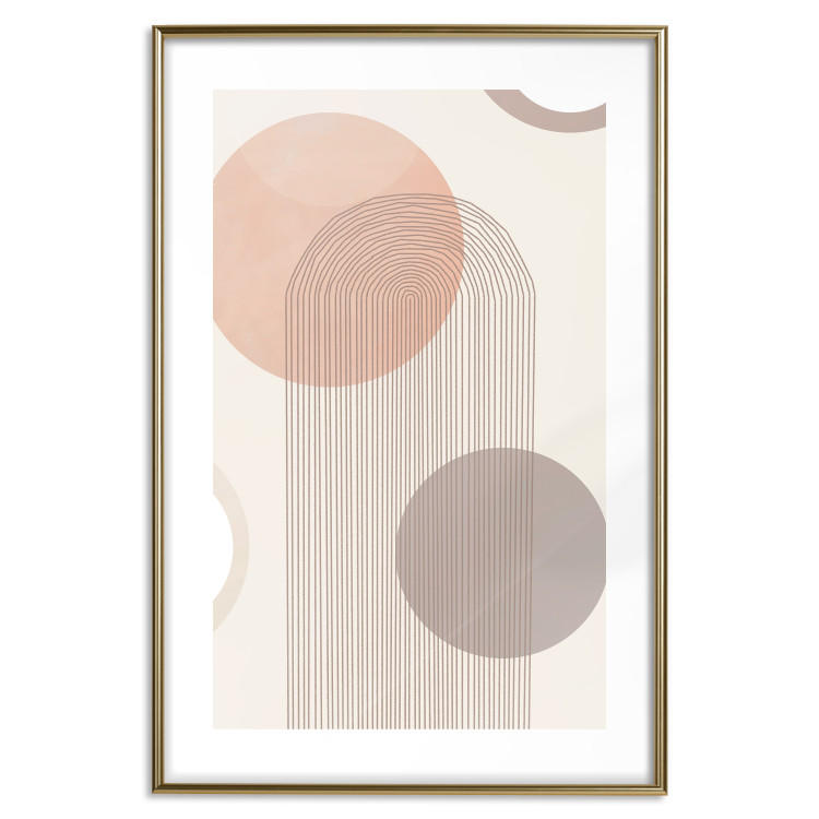 Wall Poster Fountain - geometric abstraction in rounded shapes in scandi boho style 136545 additionalImage 24