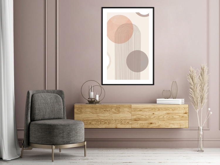 Wall Poster Fountain - geometric abstraction in rounded shapes in scandi boho style 136545 additionalImage 6