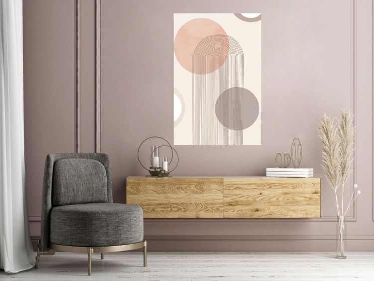 Wall Poster Fountain - geometric abstraction in rounded shapes in scandi boho style 136545 additionalImage 11