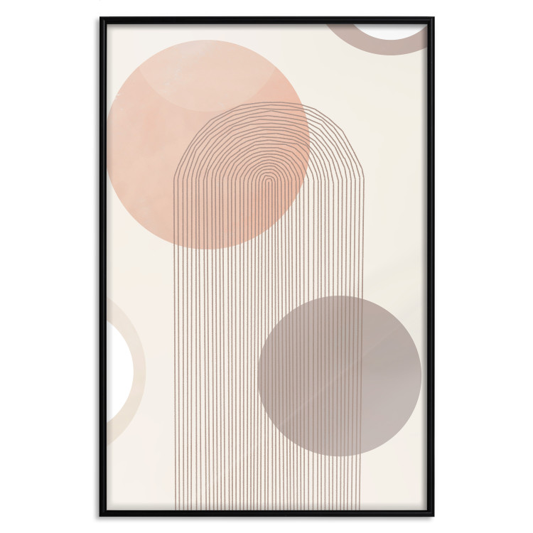 Wall Poster Fountain - geometric abstraction in rounded shapes in scandi boho style 136545 additionalImage 2