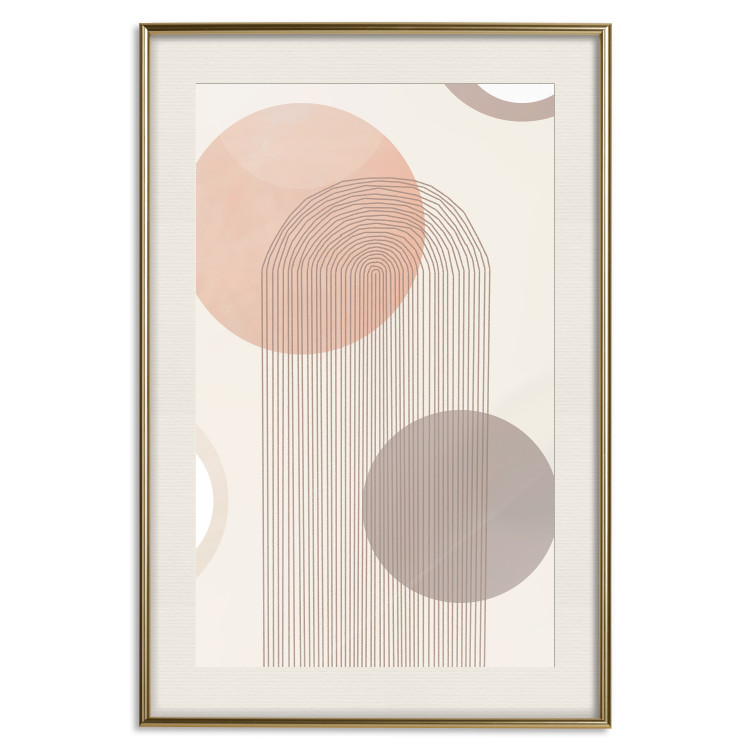Wall Poster Fountain - geometric abstraction in rounded shapes in scandi boho style 136545 additionalImage 25