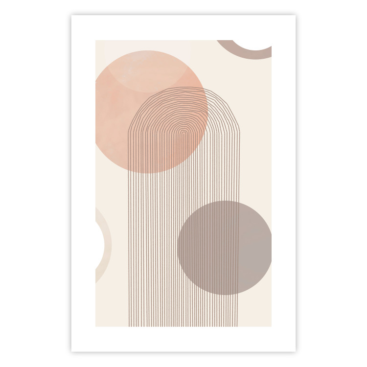 Wall Poster Fountain - geometric abstraction in rounded shapes in scandi boho style 136545 additionalImage 3