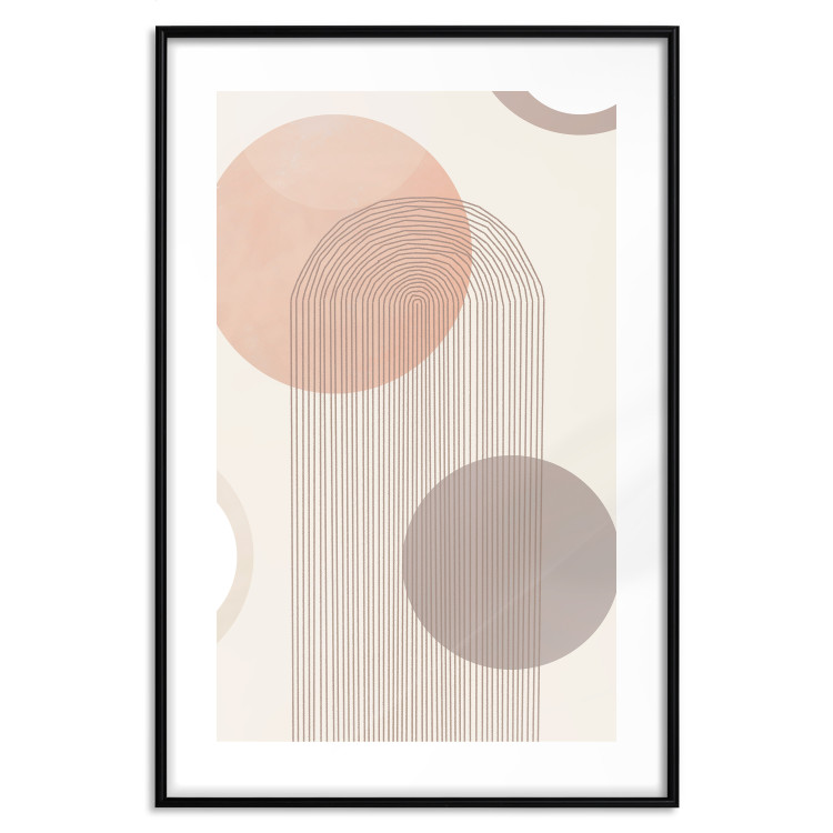 Wall Poster Fountain - geometric abstraction in rounded shapes in scandi boho style 136545 additionalImage 20