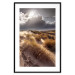 Wall Poster Trembling Whispers - sunlit meadow landscape against dense clouds 138045 additionalThumb 14