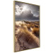 Wall Poster Trembling Whispers - sunlit meadow landscape against dense clouds 138045 additionalThumb 8