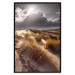 Wall Poster Trembling Whispers - sunlit meadow landscape against dense clouds 138045 additionalThumb 10