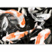 Wall Mural Asian animals - Japanese Koi fish in water on black background 138245 additionalThumb 5