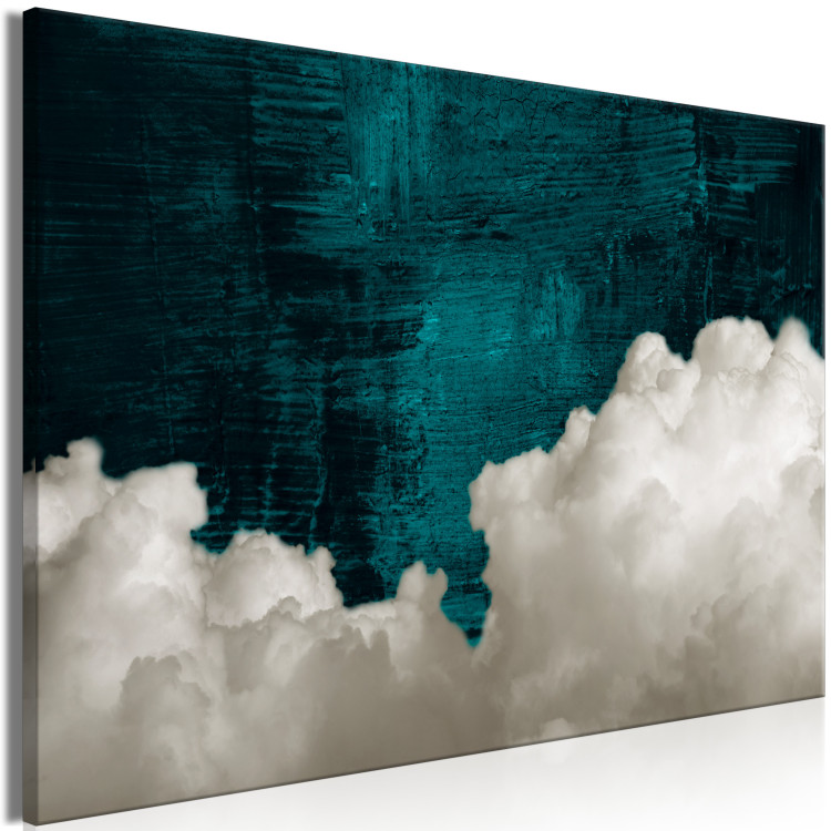 Canvas Emerald Abstraction (1-piece) Wide - clouds on a green background 138745 additionalImage 2