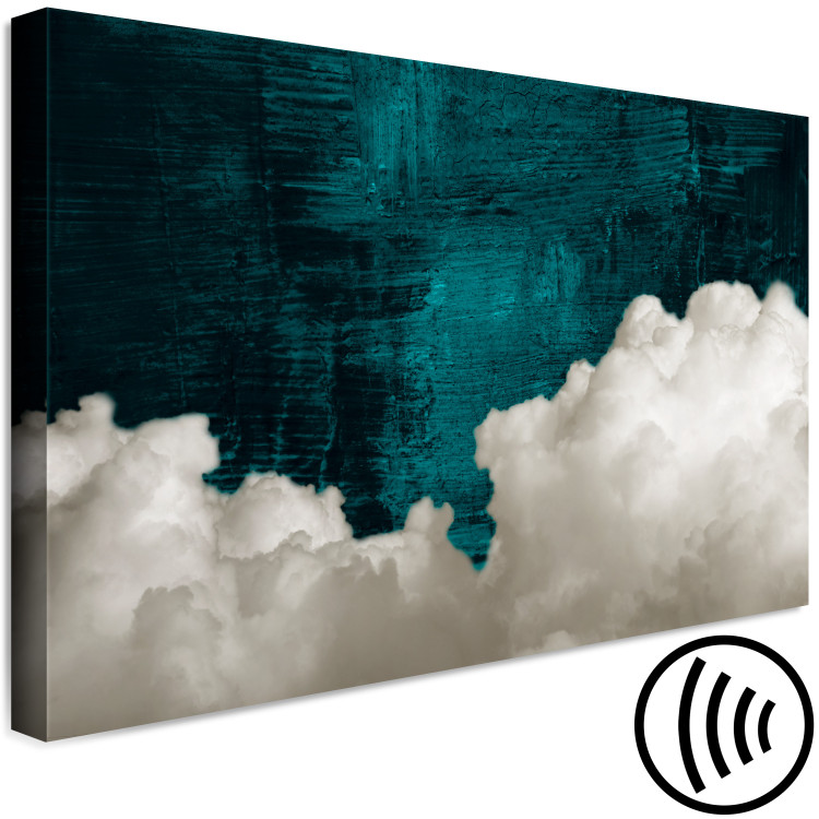 Canvas Emerald Abstraction (1-piece) Wide - clouds on a green background 138745 additionalImage 6