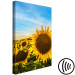 Canvas Flowers of Peace (1-piece) Vertical - sunflowers in a vast field 142445 additionalThumb 6