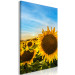Canvas Flowers of Peace (1-piece) Vertical - sunflowers in a vast field 142445 additionalThumb 2