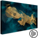 Canvas Before the Storm (1-piece) Wide - golden abstraction with emerald background 143745 additionalThumb 6
