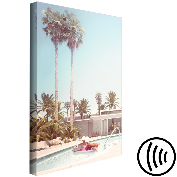 Canvas Art Print Palm Trees - Holiday Relaxation at the Swimming Pool Surrounded by Sunny Nature 144345 additionalImage 6